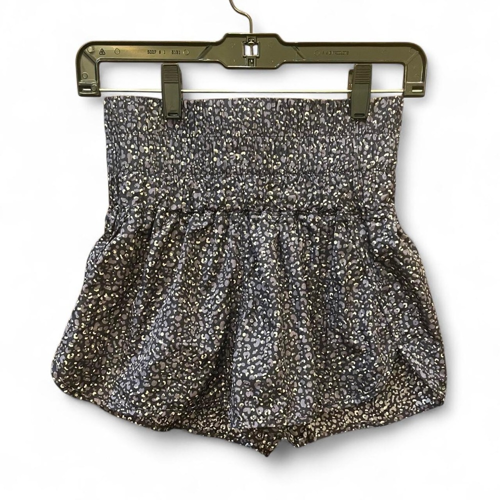 FP Movement by Free People High Waist Shorts in Black and Gray